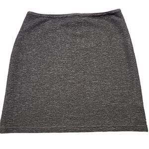 Connected Apparel Black Mini Skirt Preppy Crinkled Texture A-Line Women's Size L